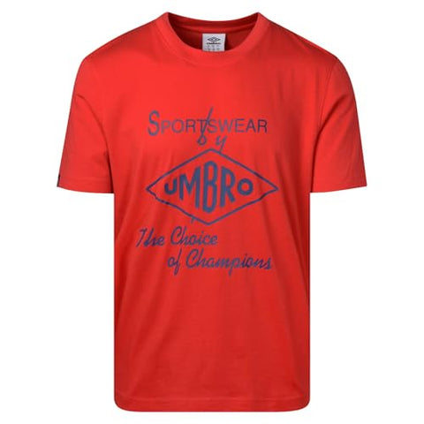Umbro Men's S24 Choice Of Champions Tee Vermillion