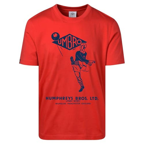 Umbro Men's S24 Humphreys Bros Tee Vermillion