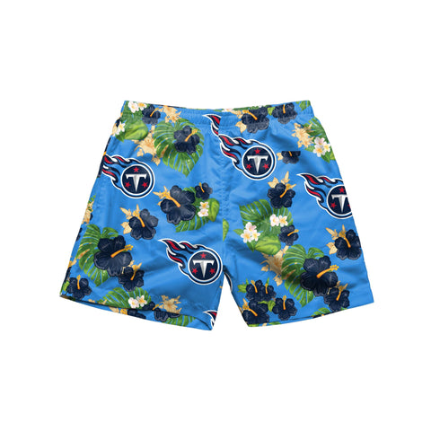 FOCO NFL Tennessee Titans Floral Swimming Trunks - Mens