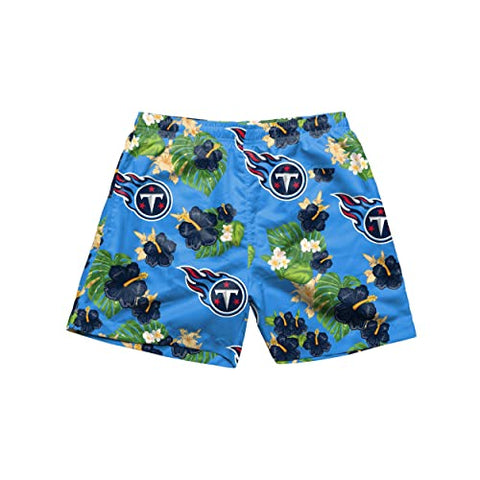 FOCO NFL Tennessee Titans Floral Swimming Trunks - Mens