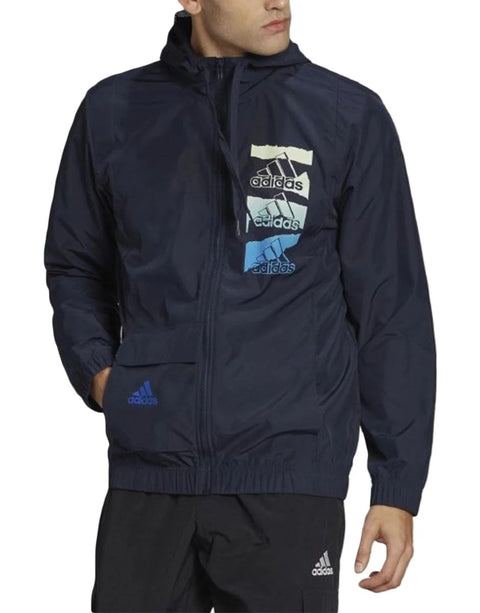 Adidas Mens M Bl Q2 Windbreaker