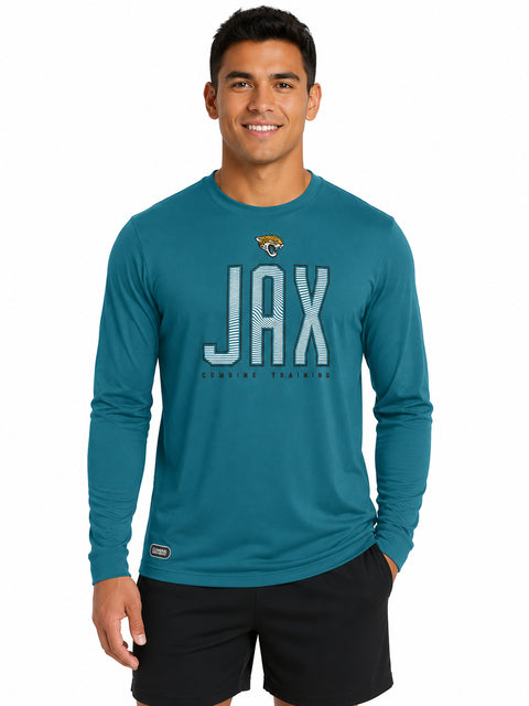 Outerstuff NFL Men's Record Setter Long Sleeve T-Shirt, Jacksonville Jaguars, Team Color