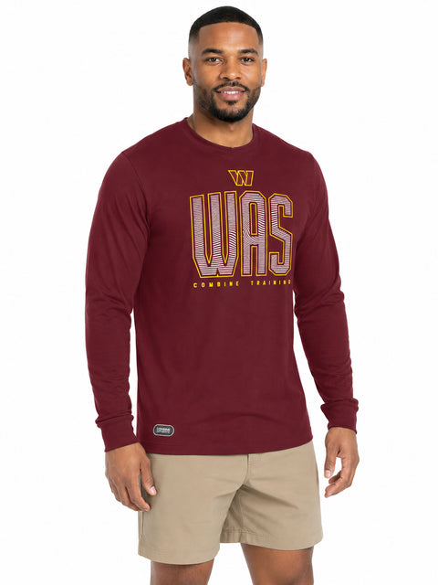 Outerstuff NFL Men's Record Setter Long Sleeve T-Shirt, Washington Commanders, Team Color