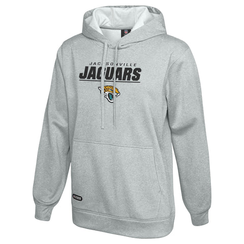 Outerstuff NFL Men's Jacksonville Jaguars Stated Pullover Fleece Hoodie Grey