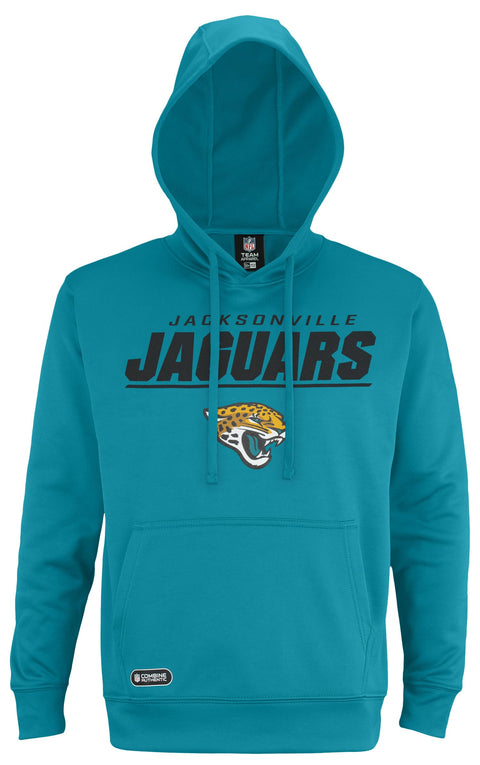 Outerstuff NFL Men's Stated Pullover Fleece Hoodie, Jacksonville Jaguars, Team Color