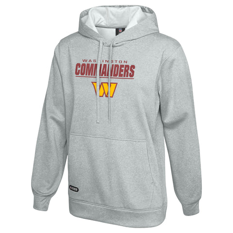 Outerstuff NFL Men's Washington Commanders Stated Pullover Fleece Hoodie Grey