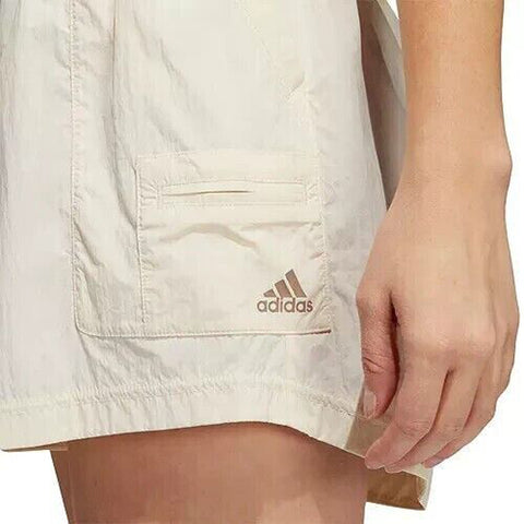 adidas Womens Woven Utility Shorts Unlined, Wonder White