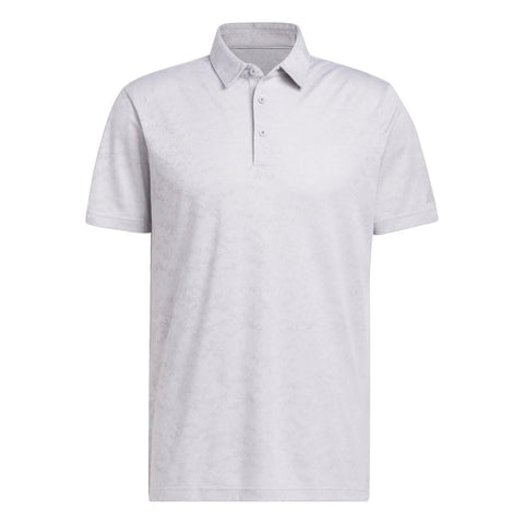 adidas Men's Textured Jacquard Polo Shirt, White