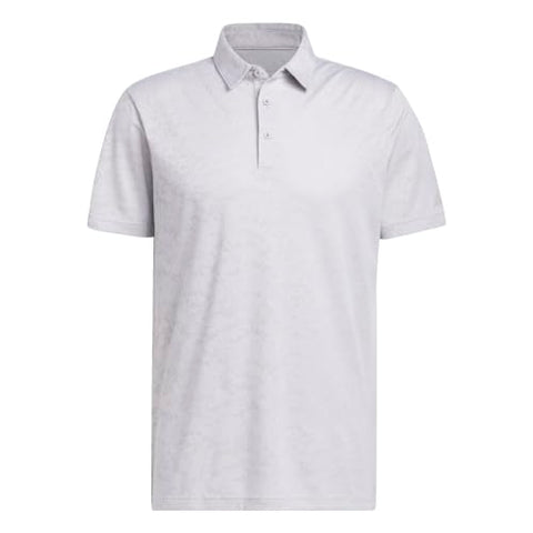 adidas Men's Textured Jacquard Polo Shirt, White