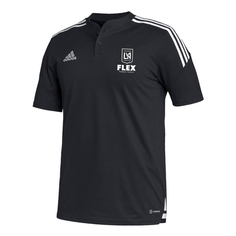 Adidas Mens Los Angeles Football Club Con22 Polo Short sleeve Polo Shirt, MLS, Black/White