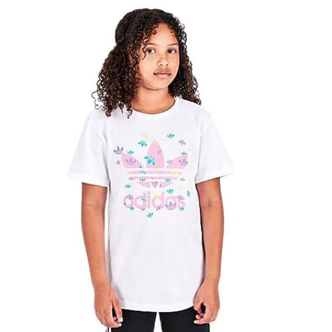 adidas Kids Youth Scattered Graphic Short Sleeve T-Shirt, White