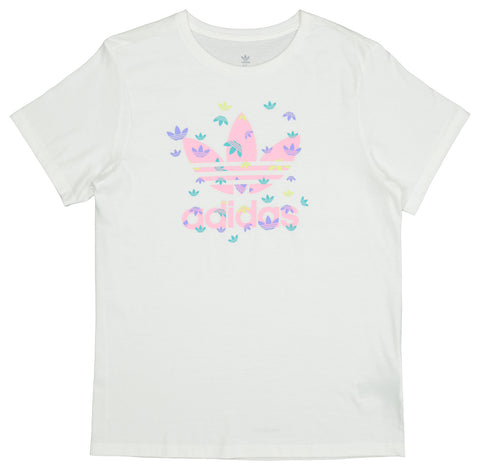 adidas Kids Youth Scattered Graphic Short Sleeve T-Shirt, White