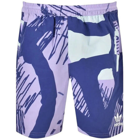 adidas Originals Adiplay Allover Print Summer Shorts Unlined, Dusty Purple