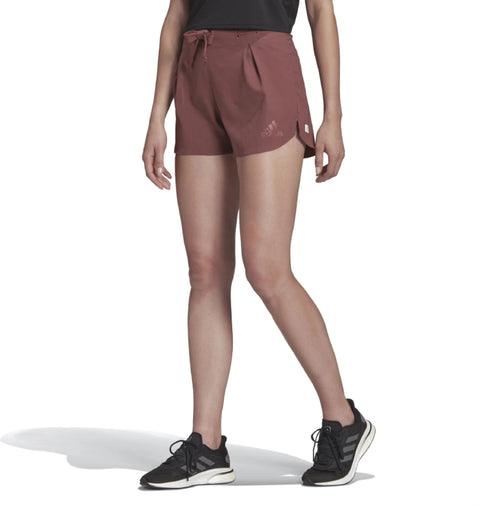 adidas Women's Made to Be Remade 3 Inch Running Shorts, Quiet Crimson