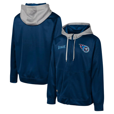 Outerstuff Men's Navy Tennessee Titans Replay Fashion Graphic Full-Zip Hoodie Jacket