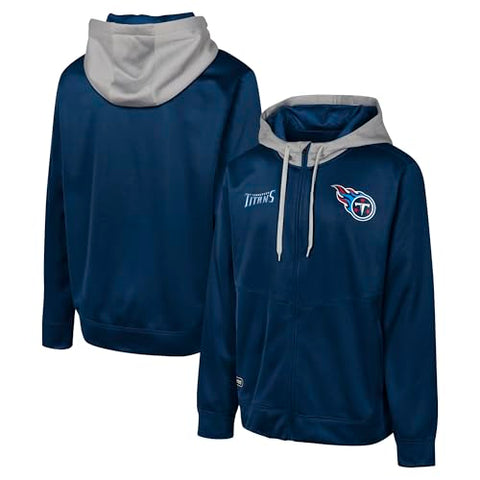 Outerstuff Men's Navy Tennessee Titans Replay Fashion Graphic Full-Zip Hoodie Jacket