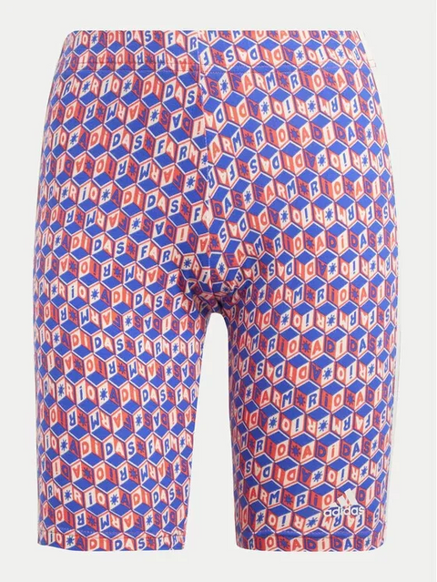 Adidas Women's Farm Bike Shorts, Bold Blue/Bright Red