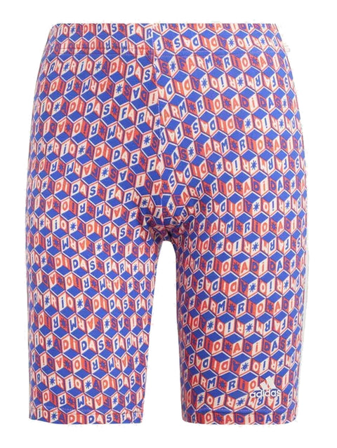 Adidas Women's Farm Bike Shorts, Bold Blue/Bright Red
