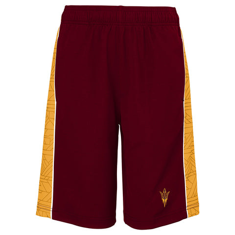 Outerstuff NCAA Boy's Youth Break Points Shorts, Arizona State Sun Devils, Maroon