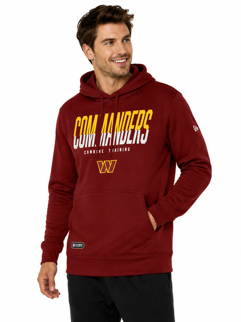 New Era NFL Washington Commanders Mens Big Stage Poly Po Hoodie