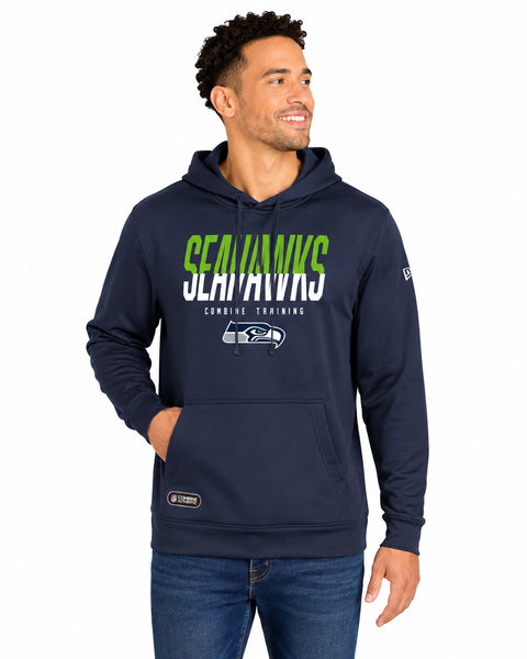 New Era NFL Seattle Seahawks Mens Big Stage Poly Po Hoodie