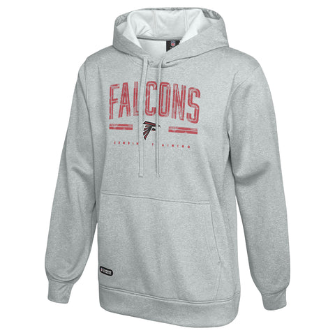 Outerstuff NFL Men's Coin Toss Pullover Performance Fleece Hoodie, Atlanta Falcons - Gray