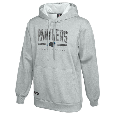 Outerstuff NFL Men's Coin Toss Pullover Performance Fleece Hoodie, Carolina Panthers - Gray