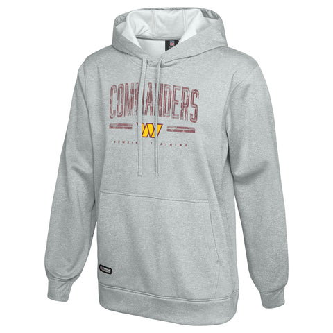 Outerstuff NFL Men's Coin Toss Pullover Performance Fleece Hoodie, Washington Commanders - Gray