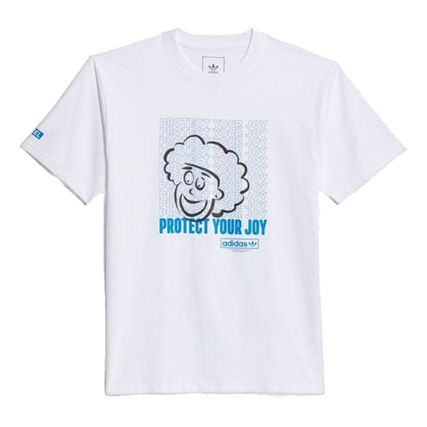 Adidas Unisex Message Short Sleeve Skateboarding Graphic Tee, White