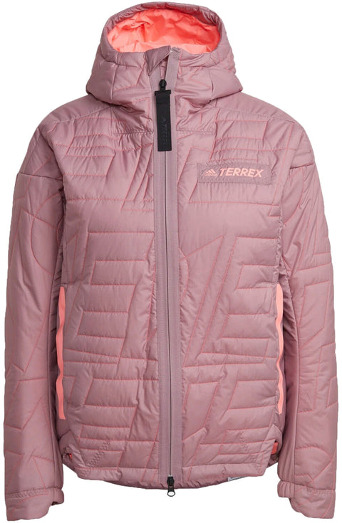 adidas Women's Terrex Myshelter Primaloft Hooded Jacket, Magic Mauve