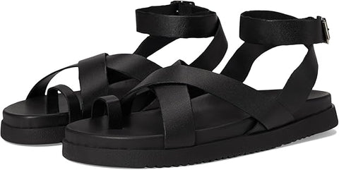 Steve Madden Women's Mira Sandal Black Leather