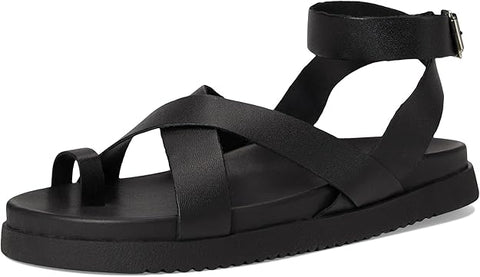 Steve Madden Women's Mira Sandal Black Leather