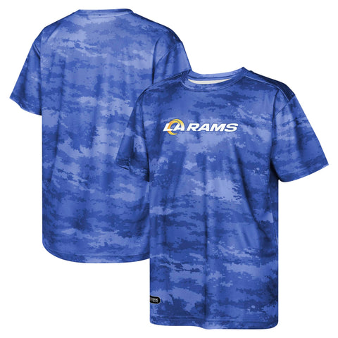 Outerstuff NFL Rams Boys Youth Scrimmage Short Sleeve Tee Sublimation