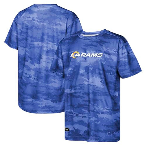 Outerstuff NFL Rams Boys Youth Scrimmage Short Sleeve Tee Sublimation
