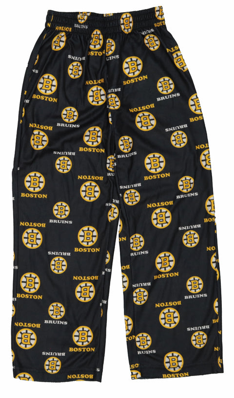 Outerstuff NHL Boys Youth All-Over-Print Lounge Pants Pajama Bottoms - Boston Bruins