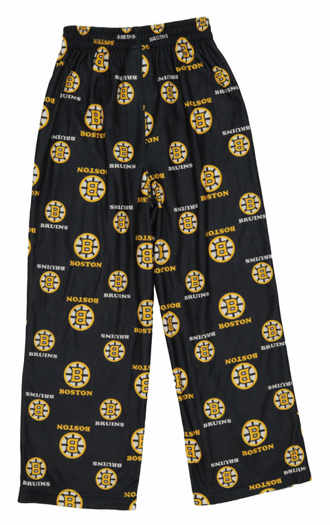 Outerstuff NHL Boys Youth All-Over-Print Lounge Pants Pajama Bottoms - Boston Bruins