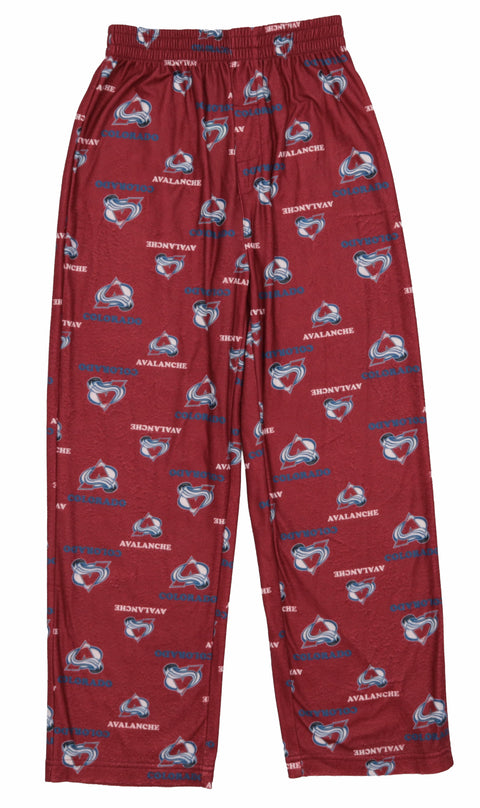 Outerstuff NHL Boys Youth All-Over-Print Lounge Pants Pajama Bottoms - Colorado Avalanche