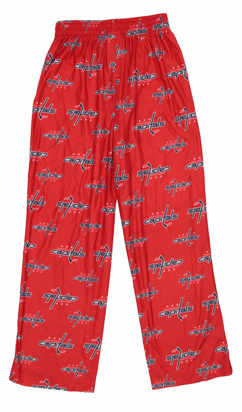 Outerstuff NHL Boys Youth All-Over-Print Lounge Pants Pajama Bottoms - Washington Capitals