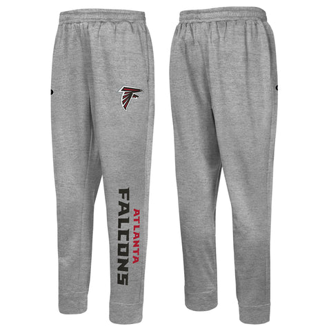 Outerstuff NFL Men's Side Line Elastic Tech Jogger, Atlanta Falcons, Gray