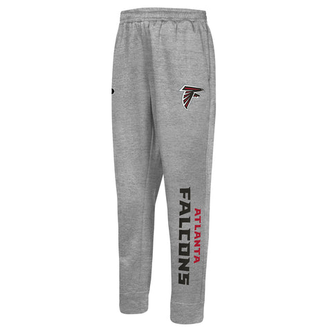 Outerstuff NFL Men's Side Line Elastic Tech Jogger, Atlanta Falcons, Gray