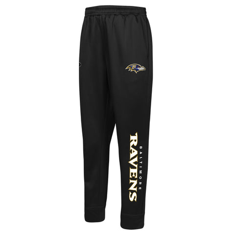Outerstuff NFL Men's Baltimore Ravens Side Line Elastic Tech Jogger