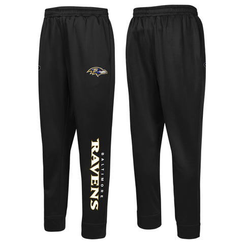 Outerstuff NFL Men's Baltimore Ravens Side Line Elastic Tech Jogger