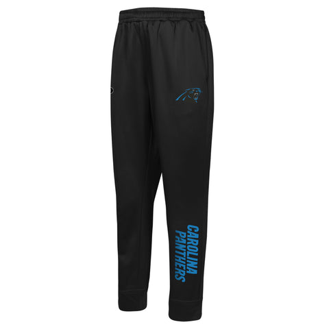Outerstuff NFL Men's Side Line Elastic Tech Jogger, Carolina Panthers, Team Color