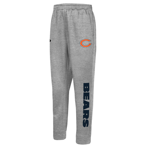 Outerstuff NFL Men's Side Line Elastic Tech Jogger, Chicago Bears, Gray