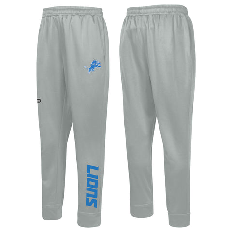 Outerstuff NFL Men's Side Line Elastic Tech Jogger, Detroit Lions, Gray