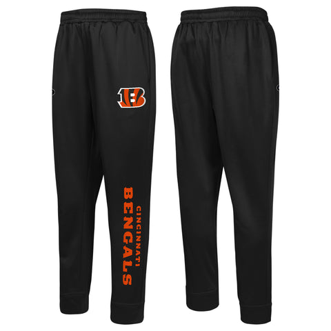 Outerstuff NFL Men's Side Line Elastic Tech Jogger, Cincinnati Bengals, Team Color