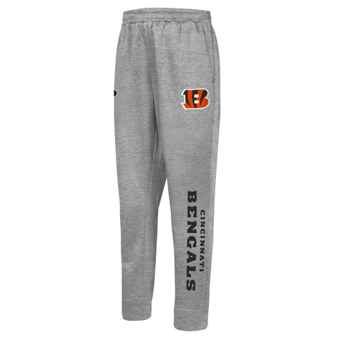 Outerstuff NFL Men's Side Line Elastic Tech Jogger, Cincinnati Bengals, Gray