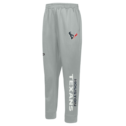 Outerstuff NFL Men's Side Line Elastic Tech Jogger, Houston Texans, Gray