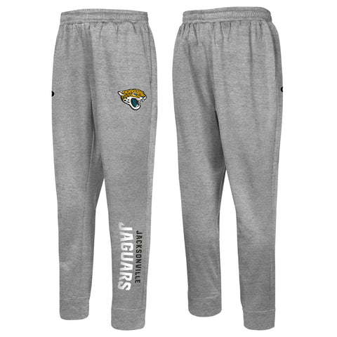 Outerstuff NFL Men's Side Line Elastic Tech Jogger, Jacksonville Jaguars, Gray