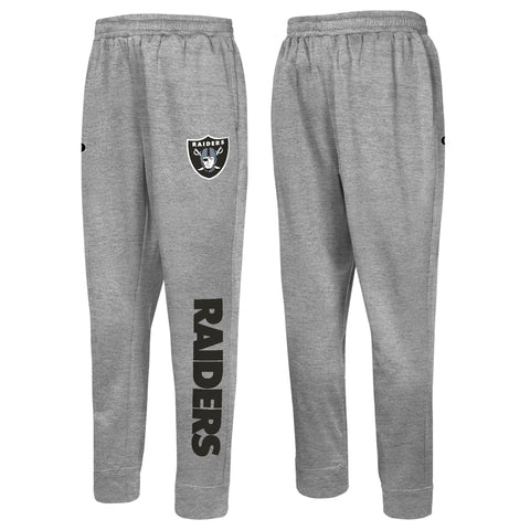 Outerstuff NFL Men's Side Line Elastic Tech Jogger, Las Vegas Raiders, Gray
